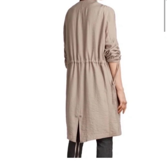 AllSaints Elio Bomber jacket sweater in dusty rose size 2 - Picture 6 of 16